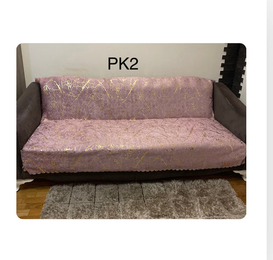 PREKRIVAČ ZA KAUČ160x220  (PK2) prljavo roza podloga /zlatni uzorak