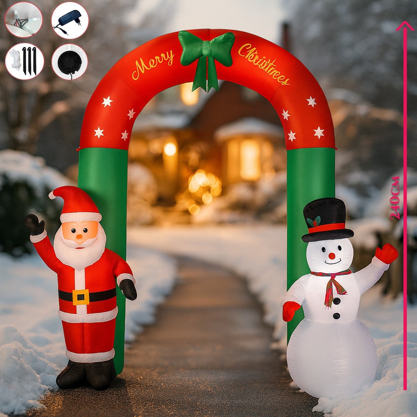 Napuhavajući Božićni  Prolaz - 240 cm